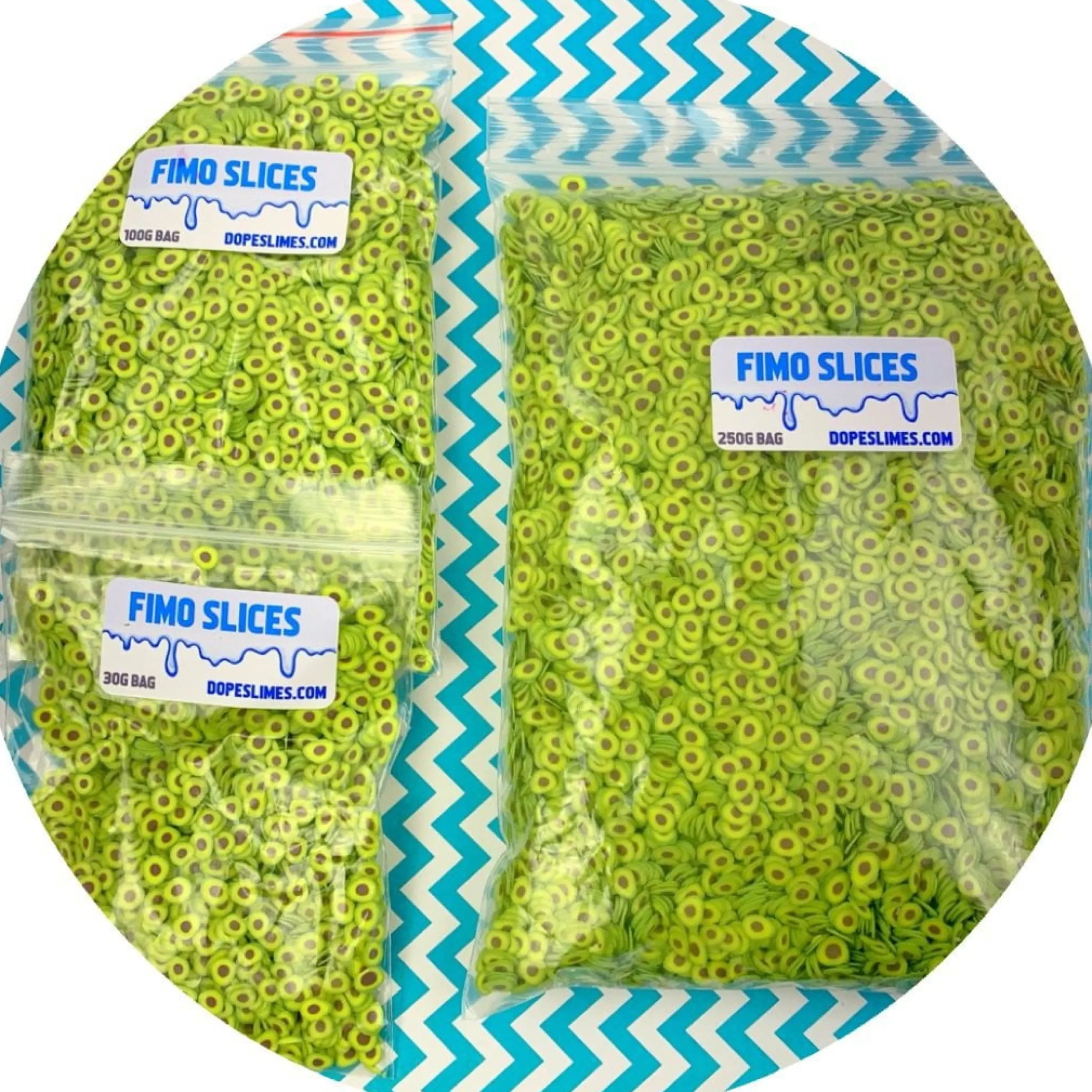 Avocado Fimo Slices