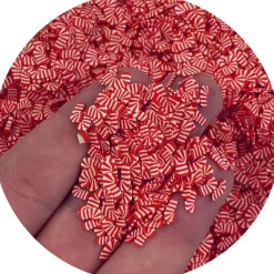 Candy Cane Fimo Slices