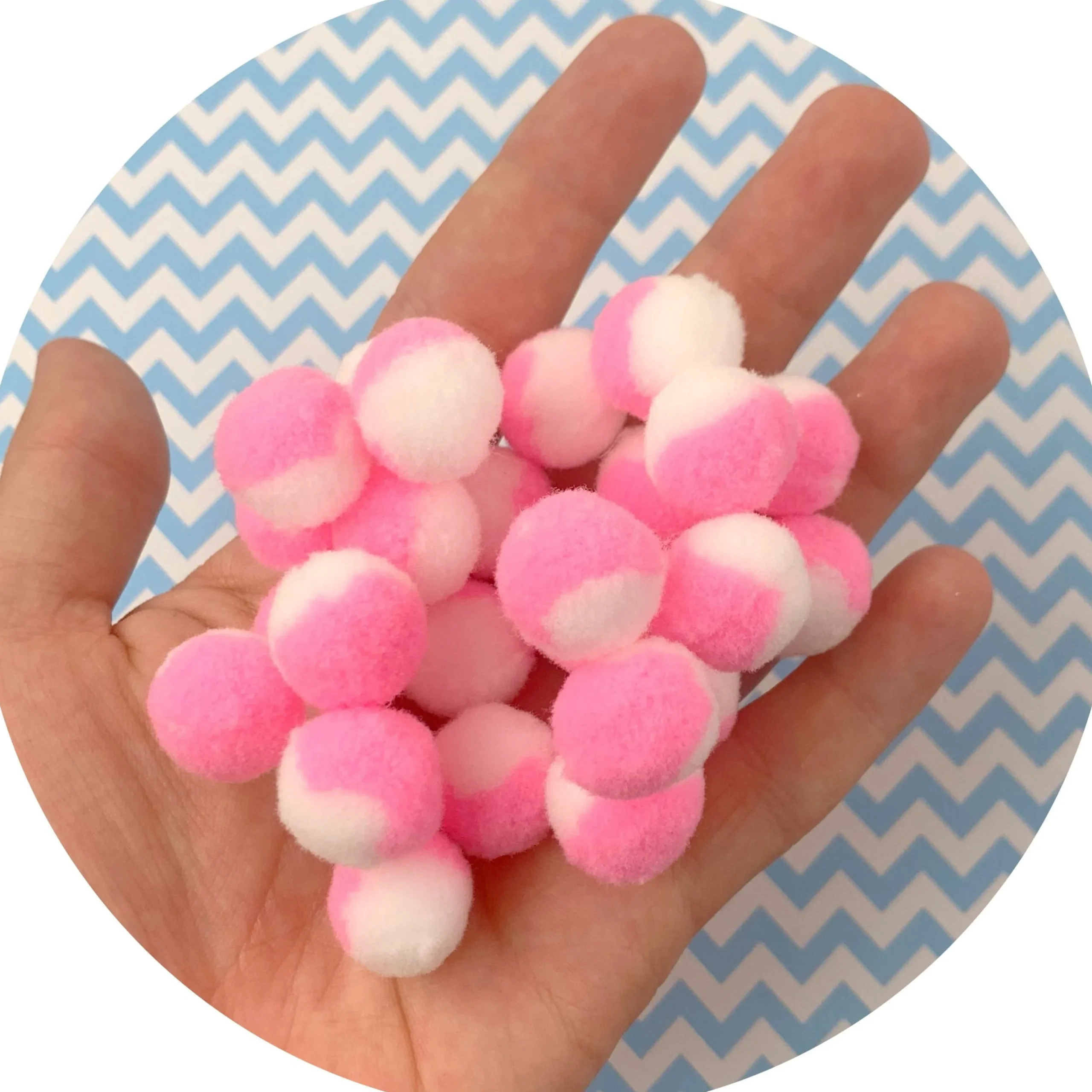 Duo Colored Pom Poms