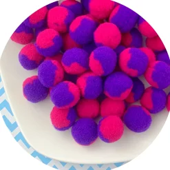 Duo Colored Pom Poms