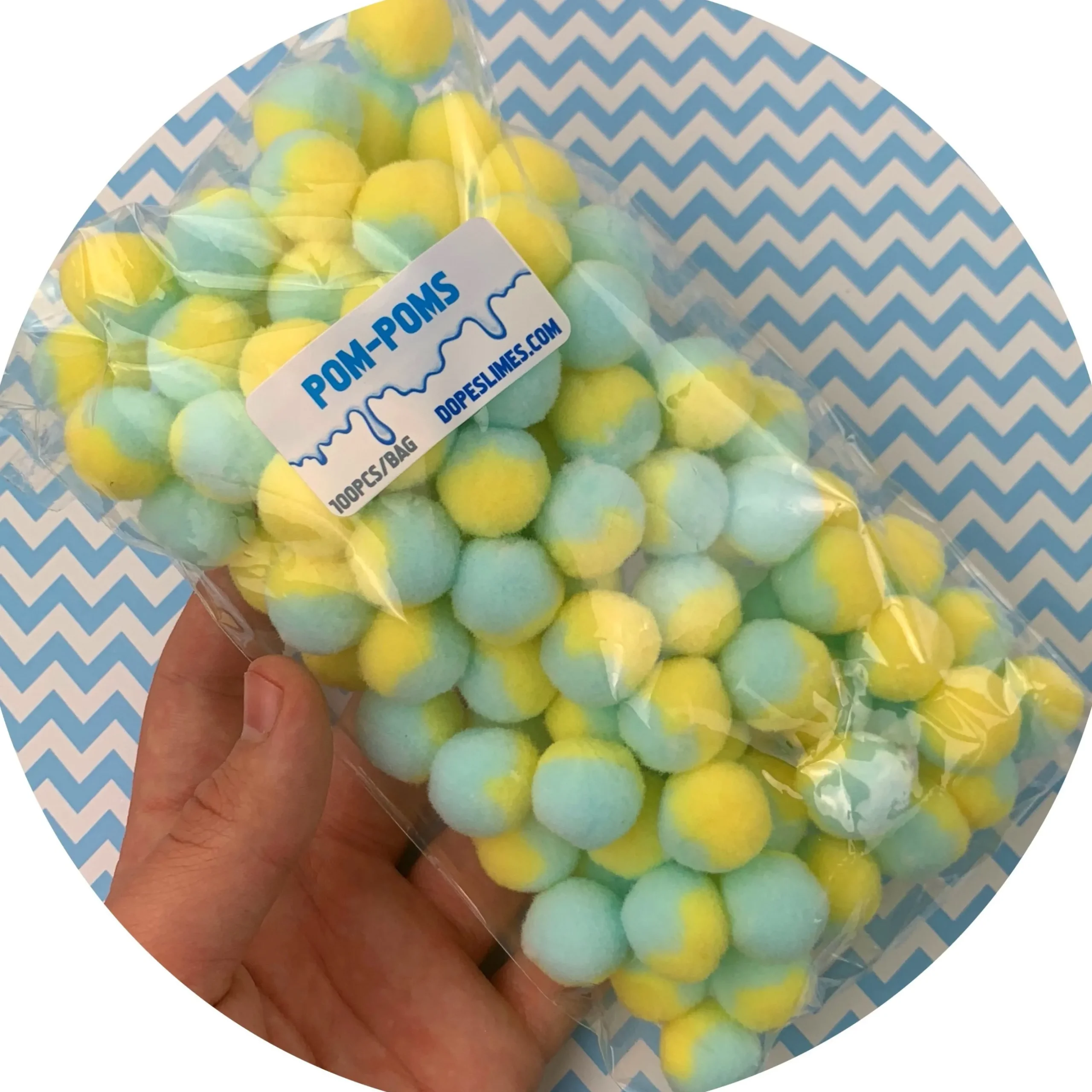 Duo Colored Pom Poms