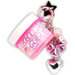 Glitter Pop! Travel Slime Charm Keychain Dope Slimes x CharCharms Collab