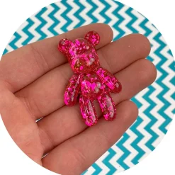 Holographic Glitter Bear Charms