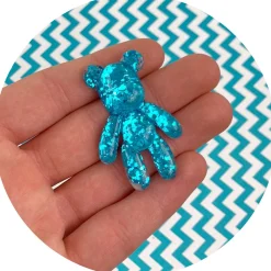 Holographic Glitter Bear Charms