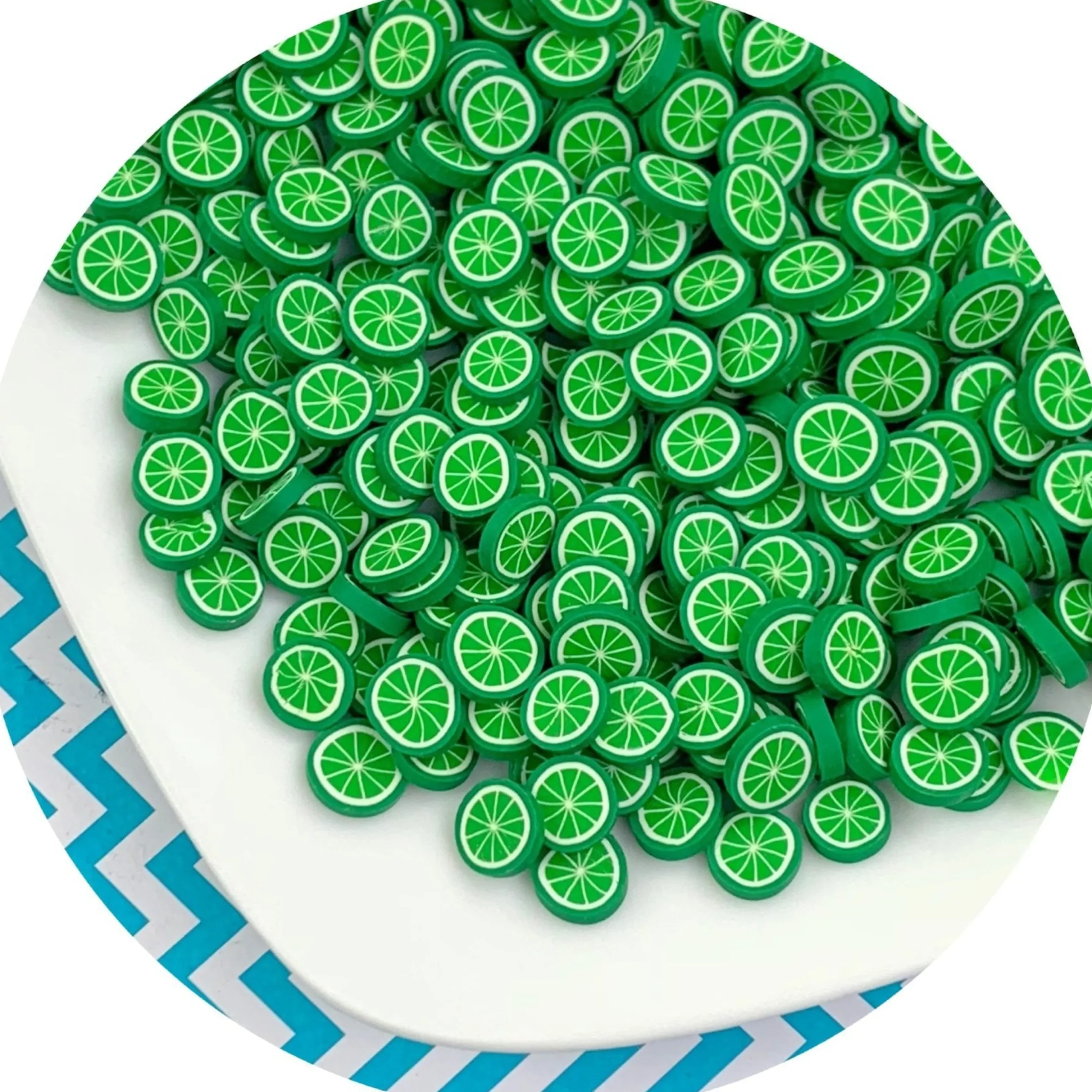 Jumbo Lime Fimo Slices