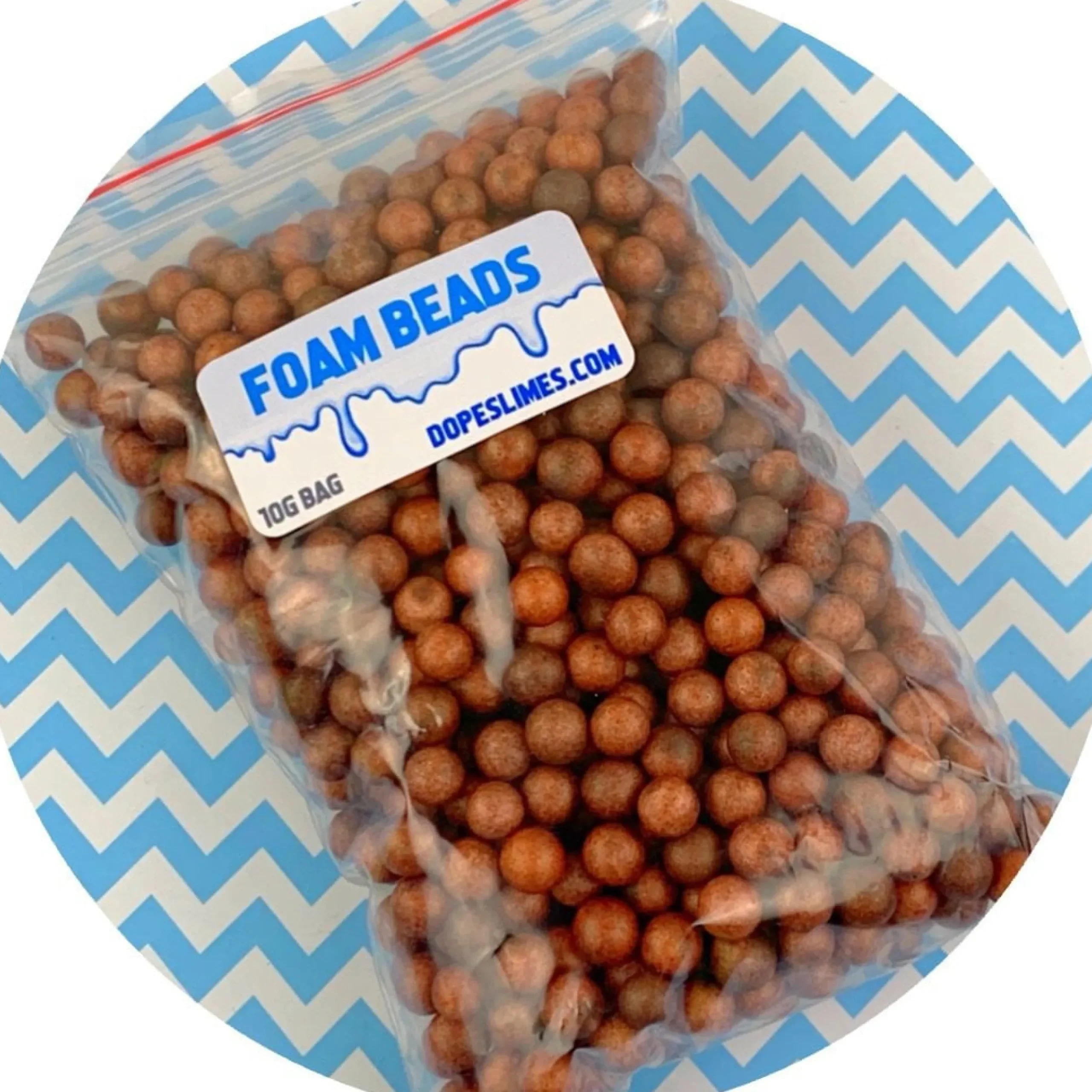 Large Brown Foam Beads