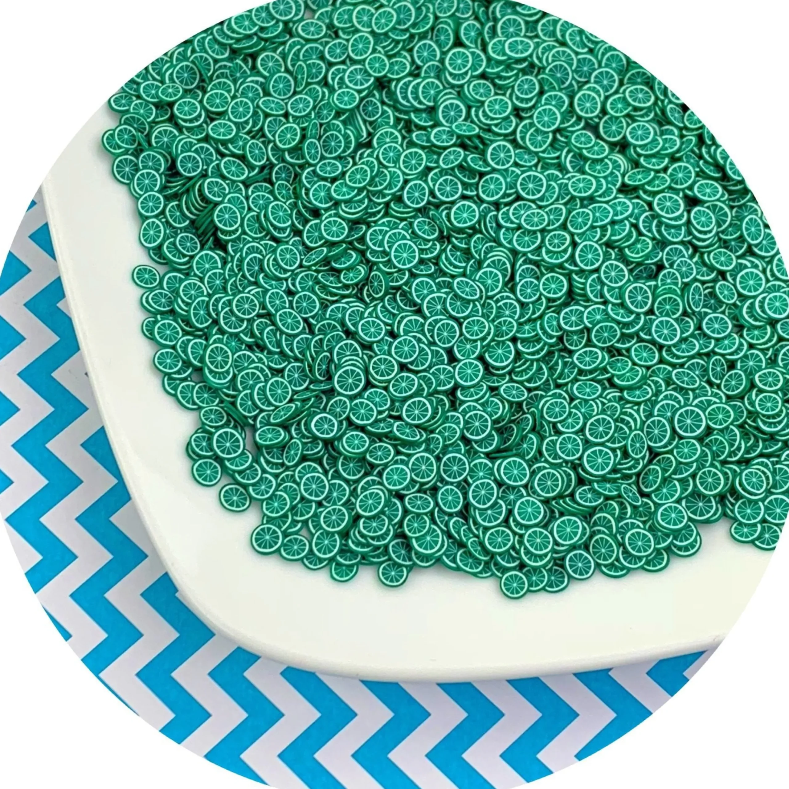 Lime Fimo Slices