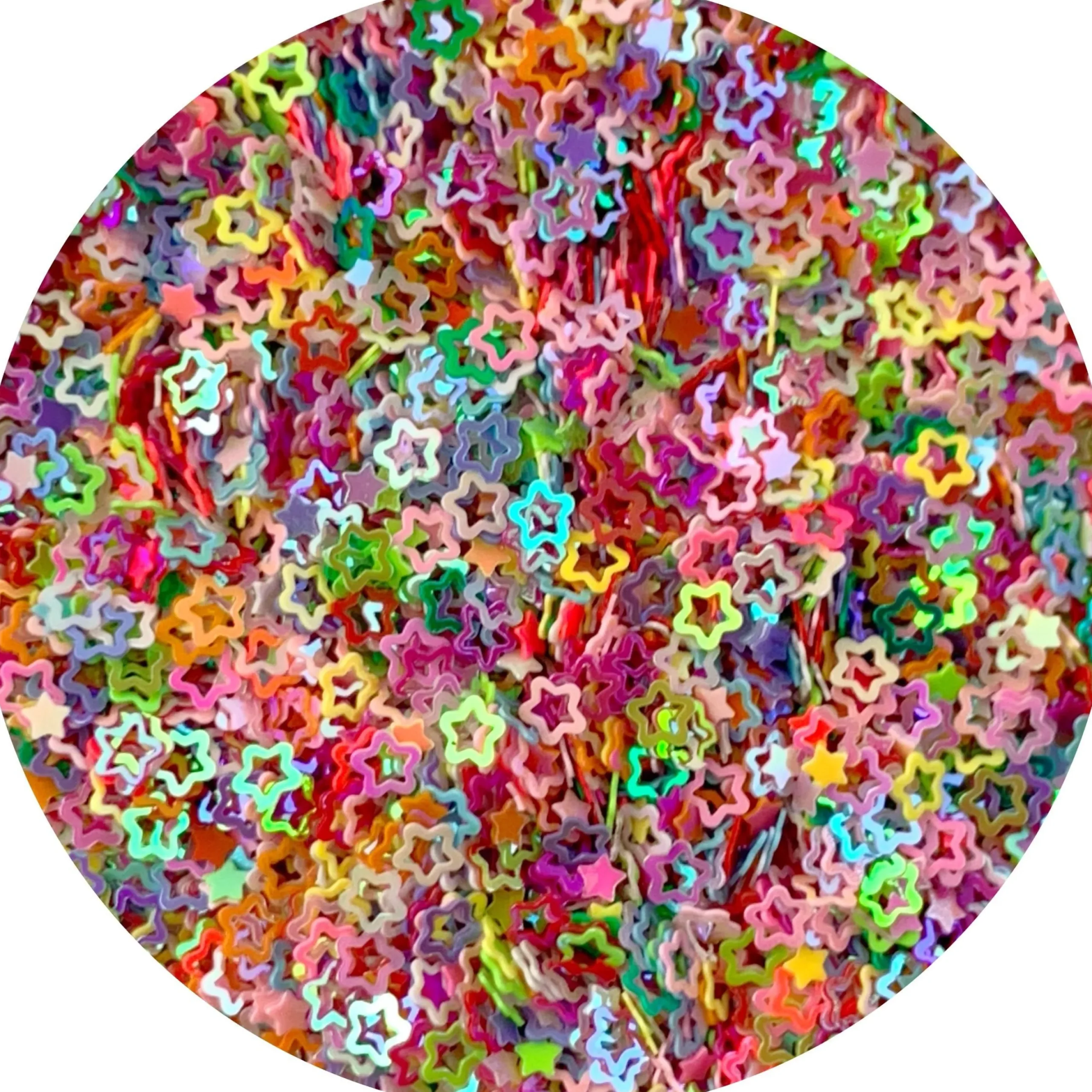 Multi Colored Stars Glitter