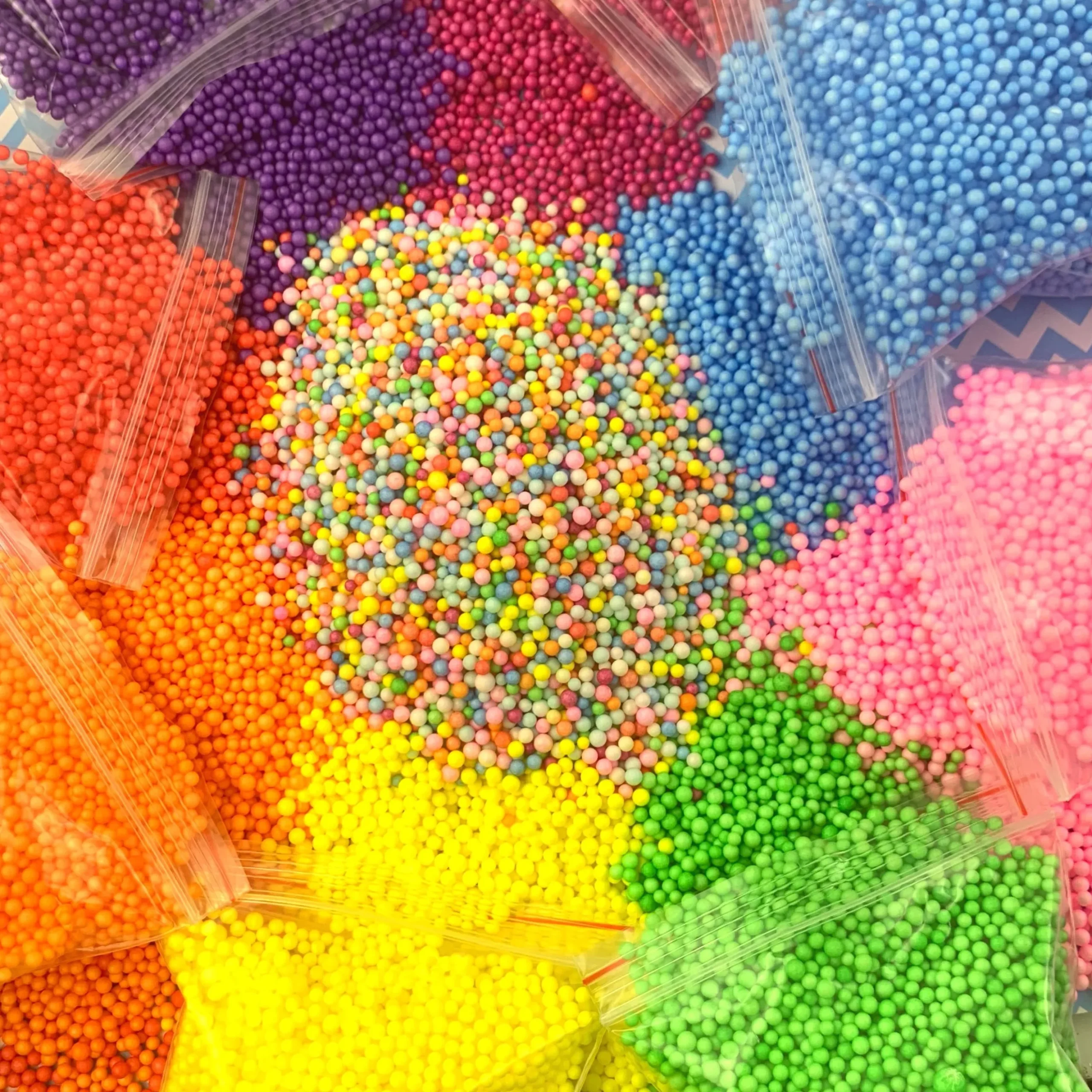 Multi-Pack Small Bright Foam Beads