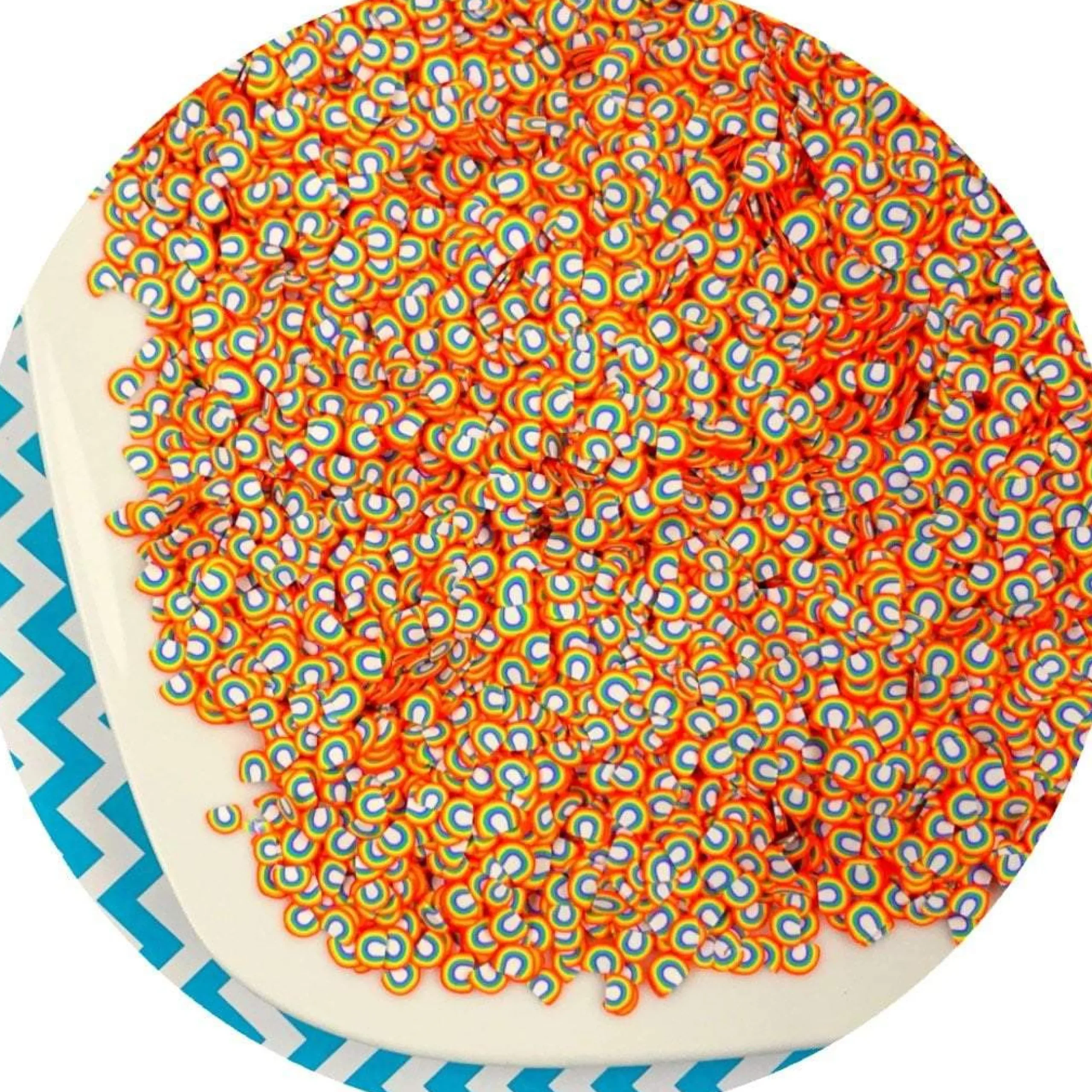 Rainbow Fimo Slices