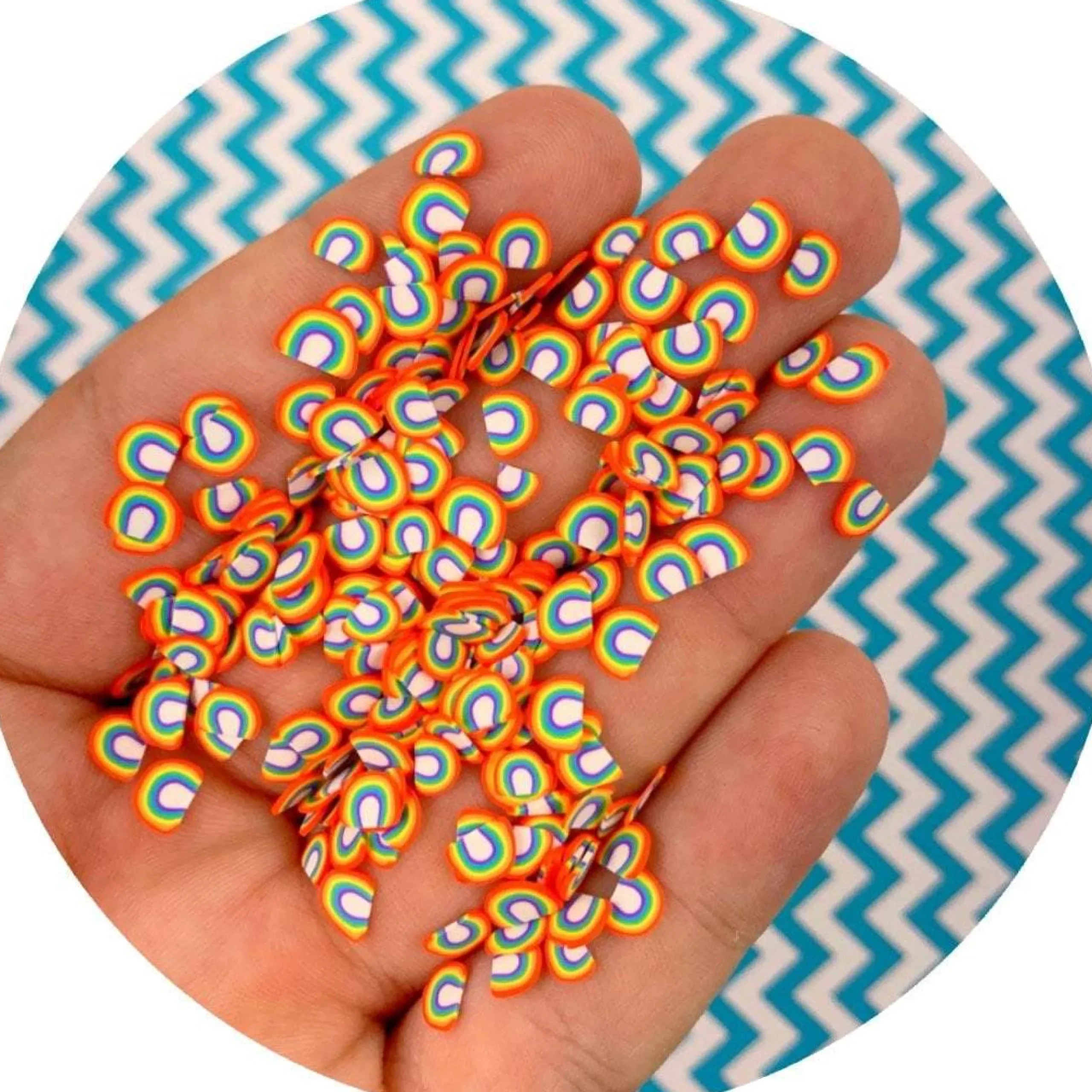 Rainbow Fimo Slices