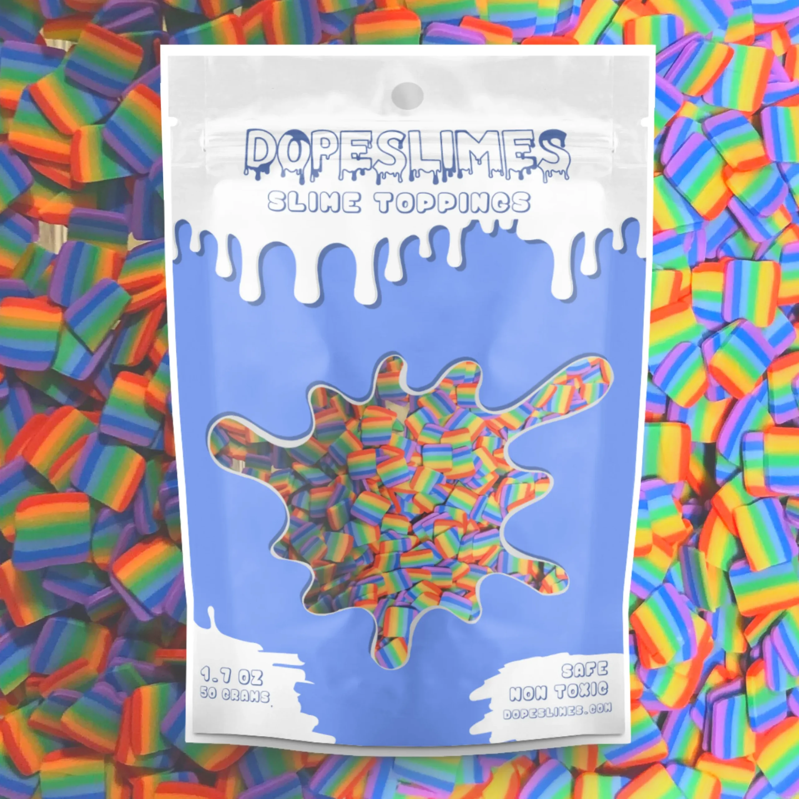 Rainbow Square Fimo Slices