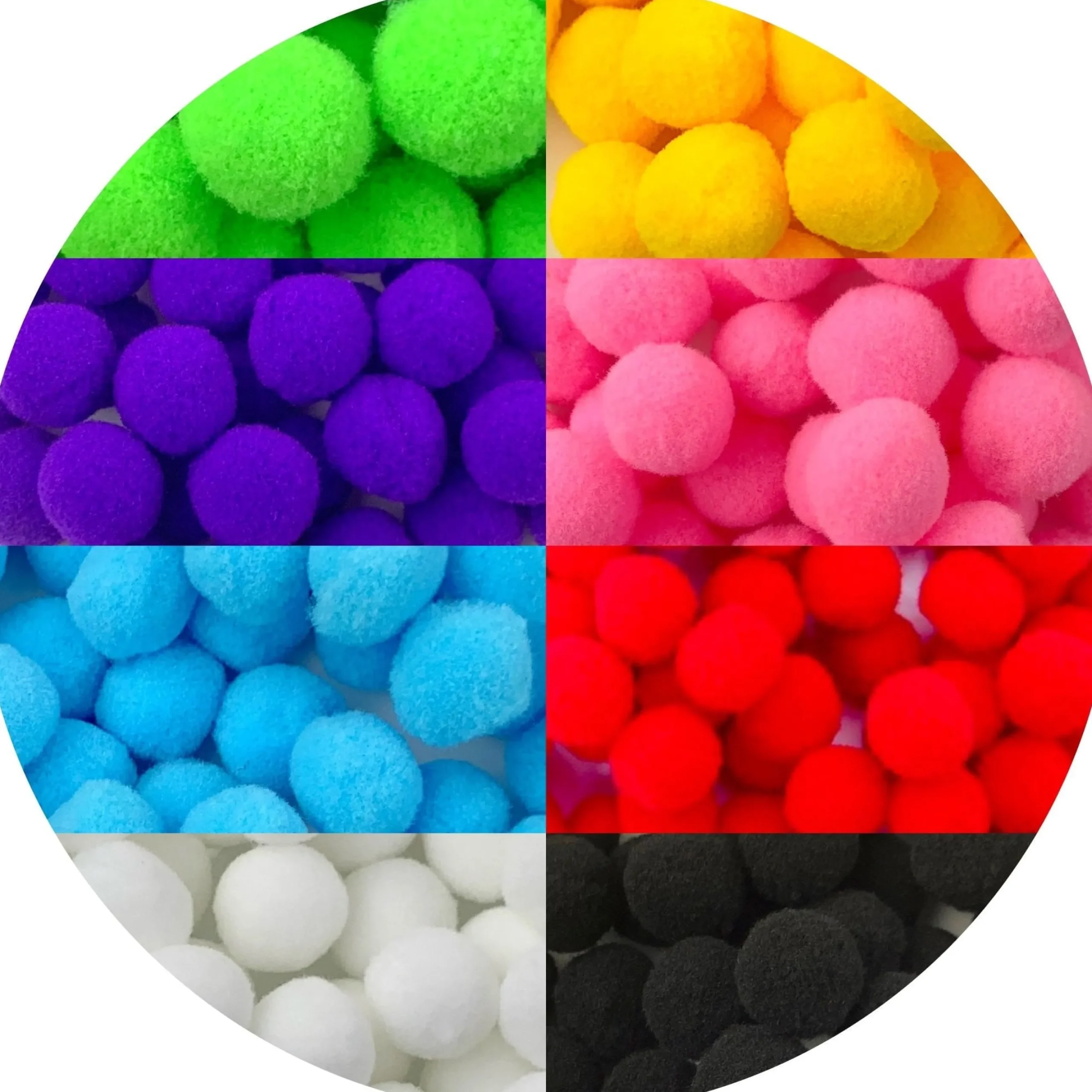 Single Colored Pom Poms